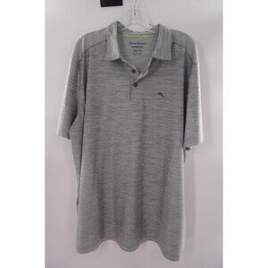 Tommy Bahama Palm Coast IslandZone Grey Big Golf Polo Short Sleeve Shirt Sz XXL